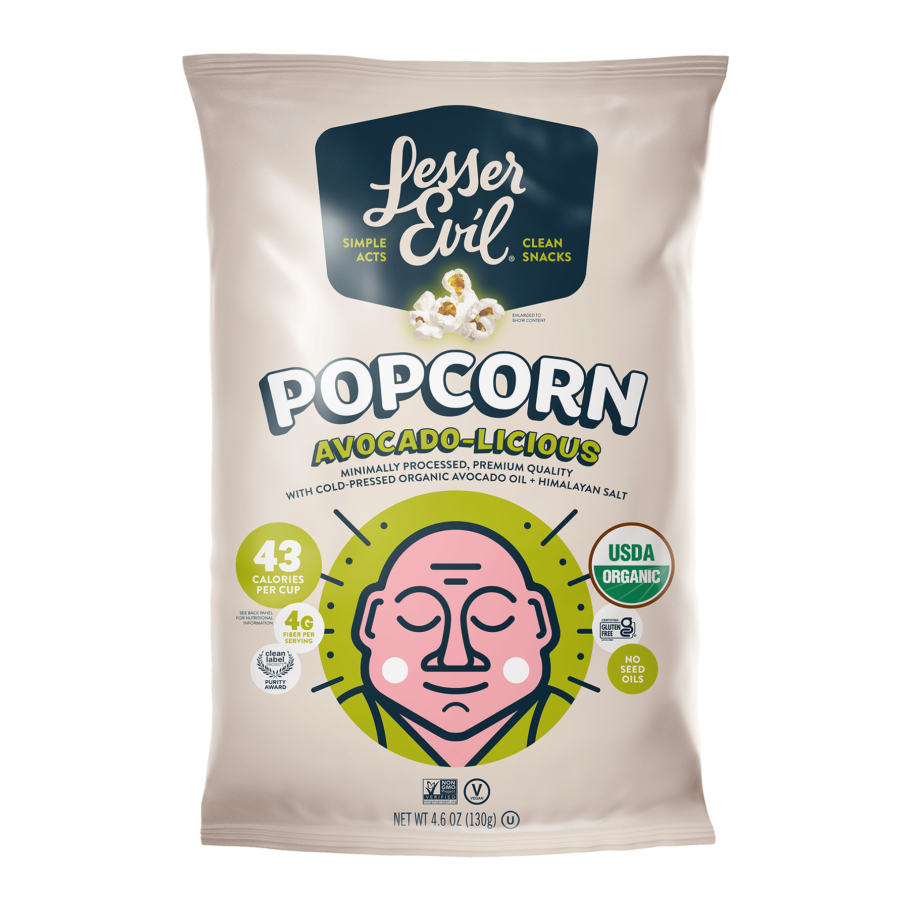 Avocado-licious Organic Popcorn | LesserEvil | Salty Snacks