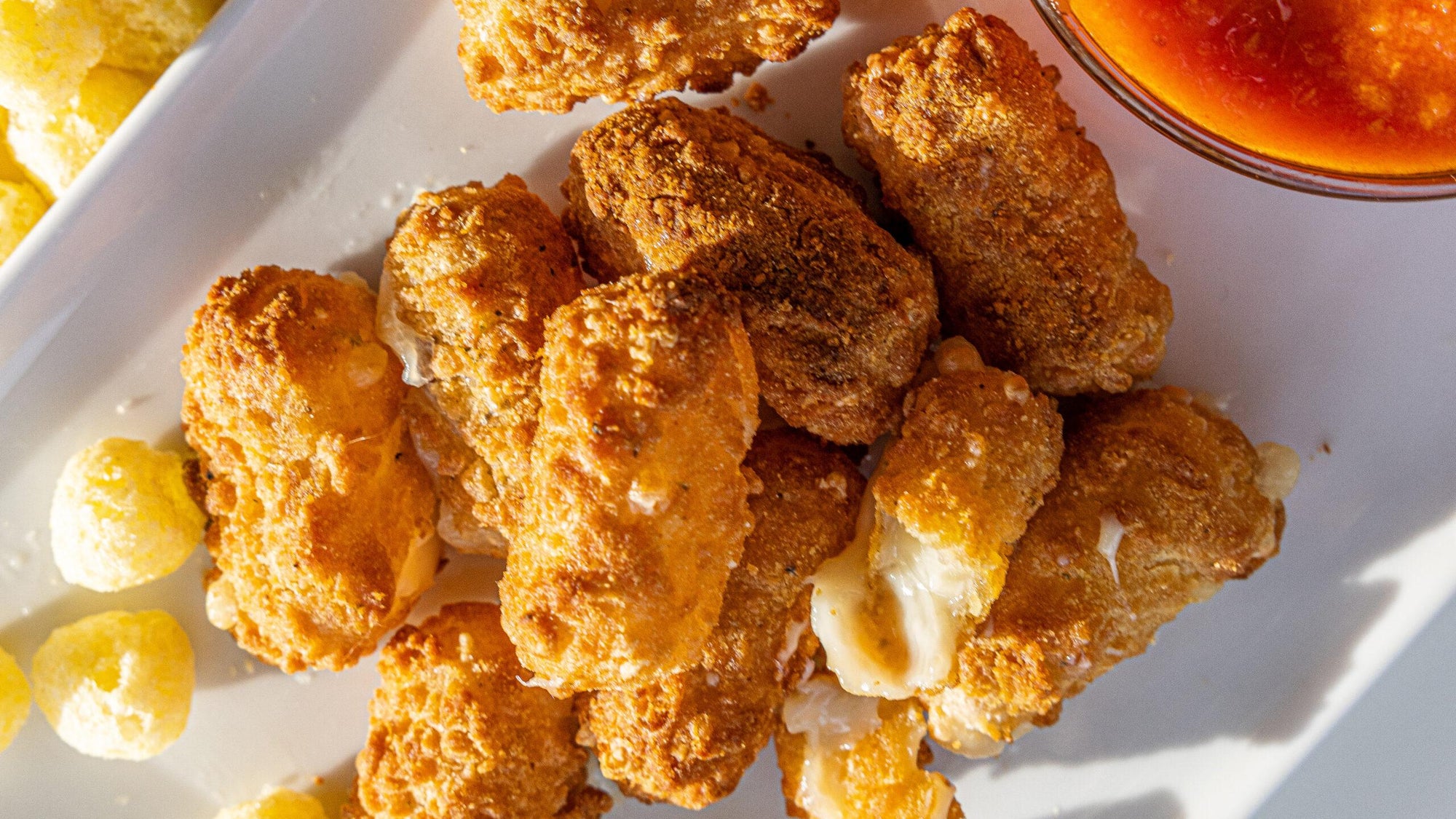 Interstellar Cheddar Air Fried Mozzarella Sticks
