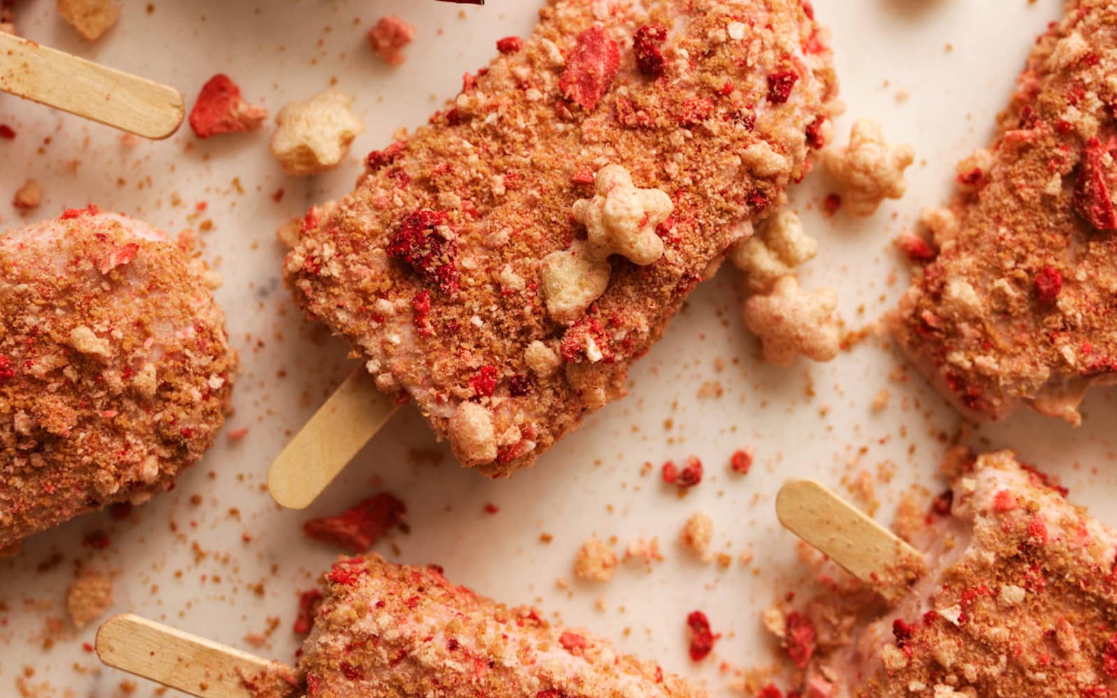 Strawberry Shortcake Ice Cream Bars