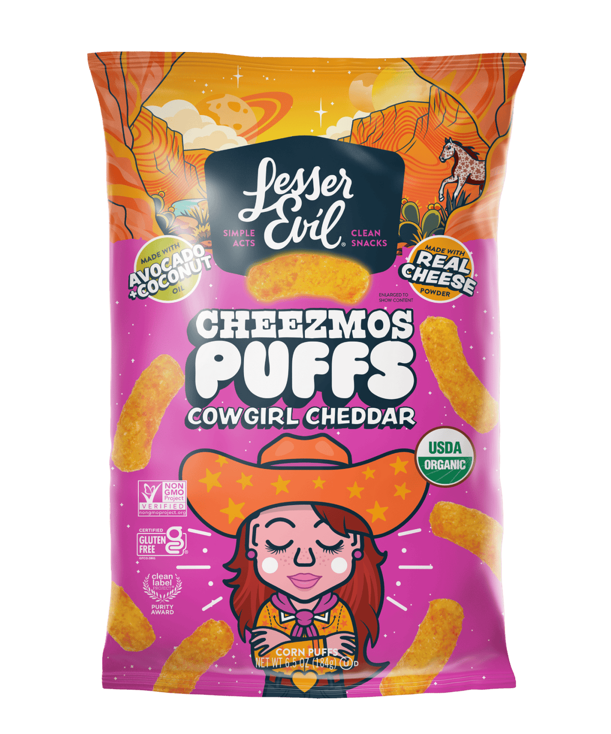 Cowgirl Cheddar Cheezmos Puffs