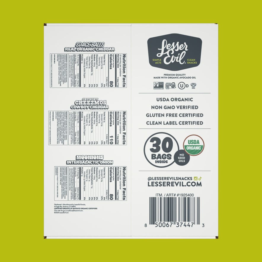 The Ultimate Organic Snack Box – LesserEvil Snacks