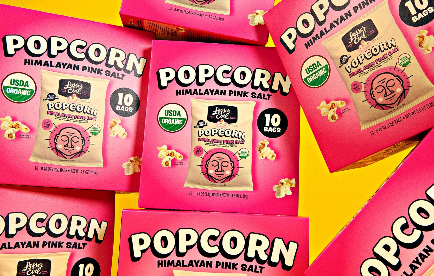 Himalayan Pink Salt Popcorn | LesserEvil | Organic Popcorn