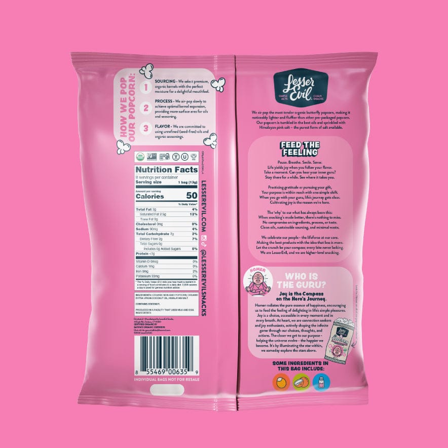 Himalayan Pink Salt Popcorn Snack Pack