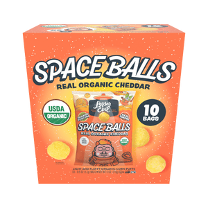 Real Organic Cheddar Space Balls Snack Box