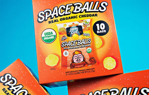Real Organic Cheddar Space Balls Snack Box