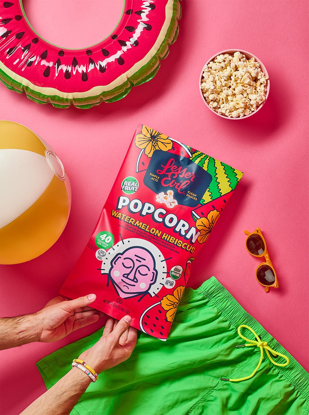 Watermelon Hibiscus Popcorn
