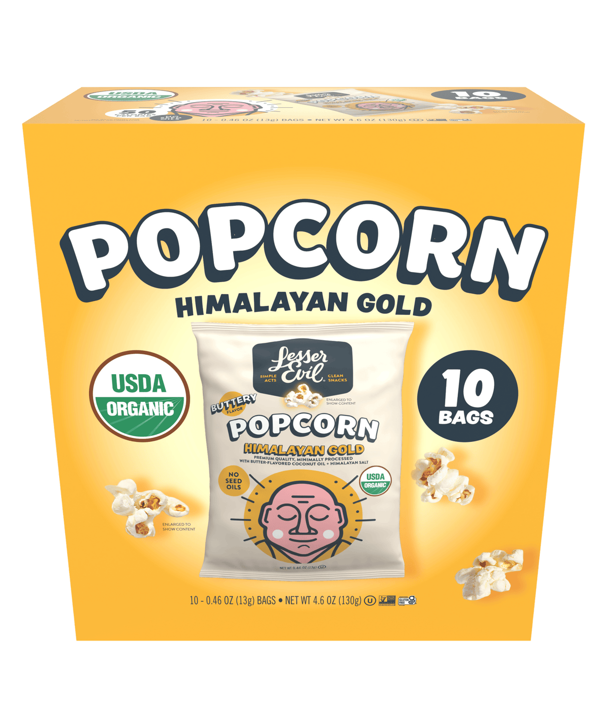 Himalayan Gold Organic Butter Flavor Popcorn Snack Box
