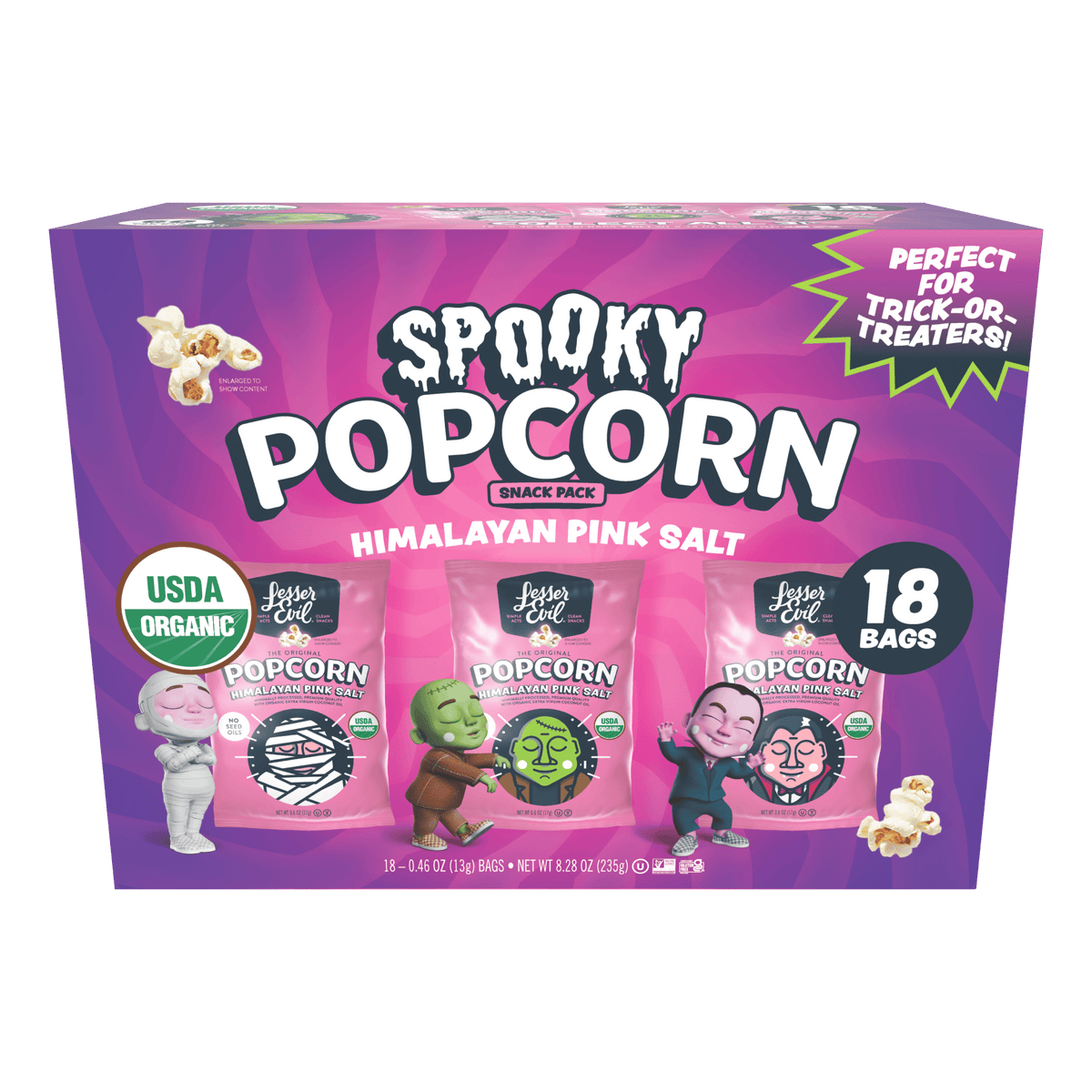 Spooky Popcorn Himalayan Pink Snack Pack