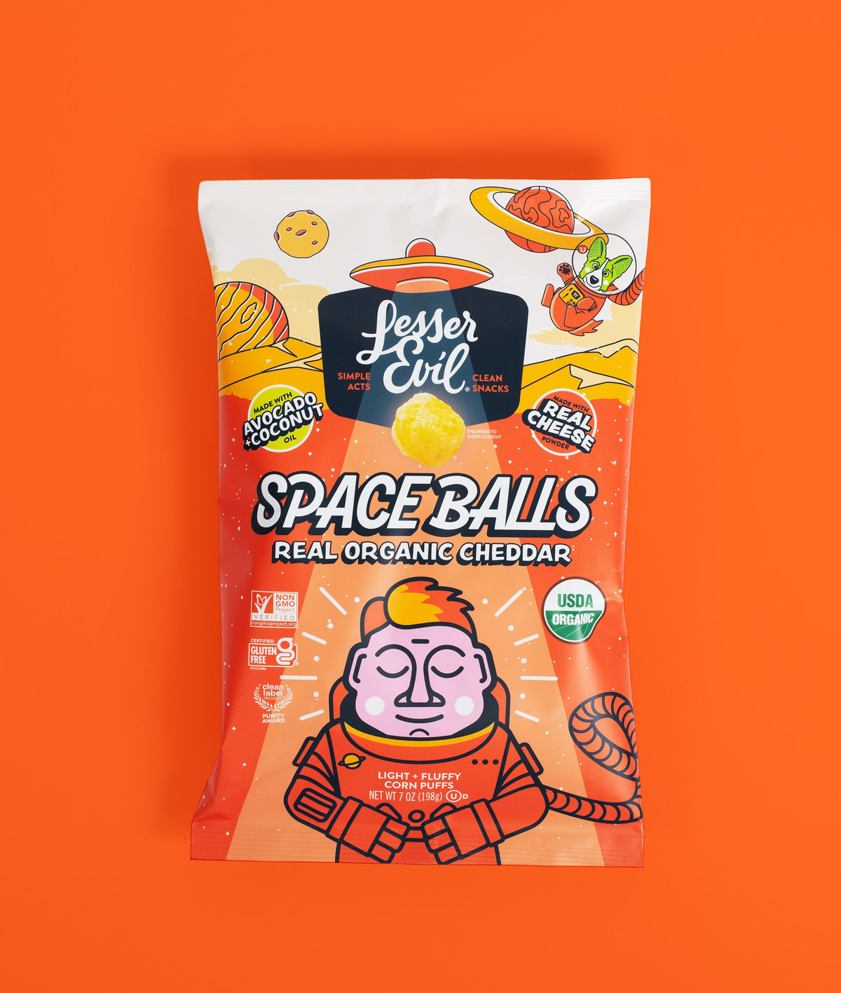 Real Organic Cheddar Space Balls
