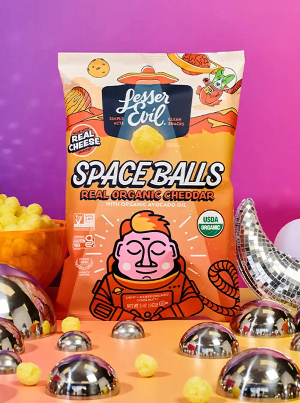 Real Organic Cheddar Space Balls