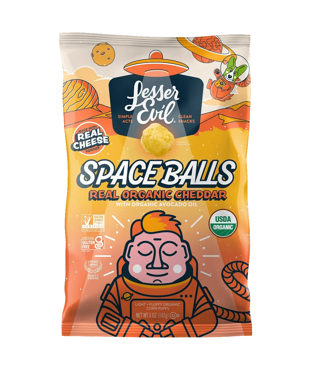 Real Organic Cheddar Space Balls